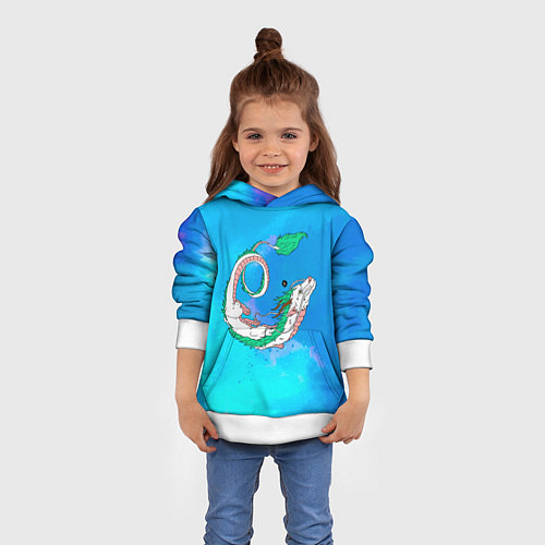 Детская толстовка Унесенные призраками Хаку / 3D-Белый – фото 4