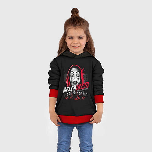 Детская толстовка БУМАЖНЫЙ ДОМ / 3D-Красный – фото 4