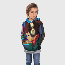 Толстовка-худи детская ЮТУБ, цвет: 3D-меланж — фото 2