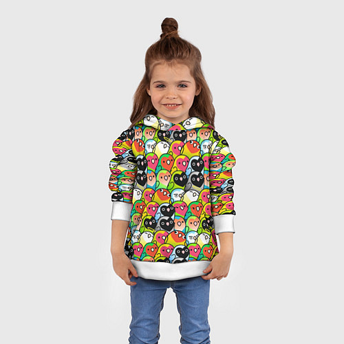 Детская толстовка Папуги / 3D-Белый – фото 4