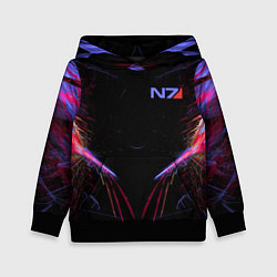 Толстовка-худи детская N7 Neon Style, цвет: 3D-черный
