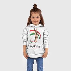 Толстовка-худи детская Таджикистан, цвет: 3D-белый — фото 2