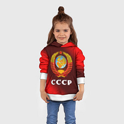 Толстовка-худи детская СССР USSR, цвет: 3D-белый — фото 2