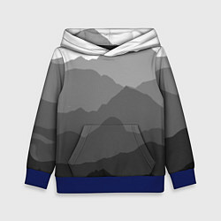 Толстовка-худи детская Горы, цвет: 3D-синий