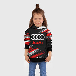 Толстовка-худи детская AUDI, цвет: 3D-черный — фото 2