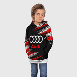 Толстовка-худи детская AUDI, цвет: 3D-белый — фото 2