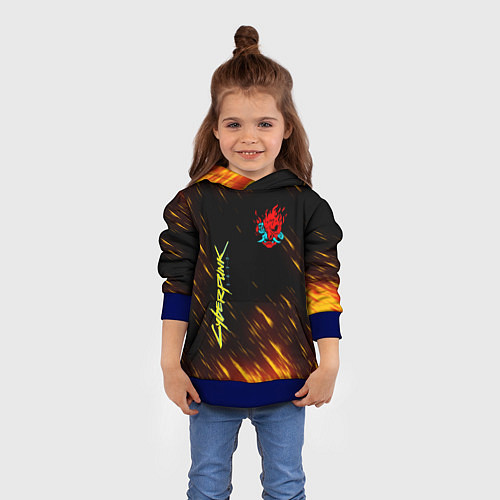 Детская толстовка CYBERPUNK 2077 / 3D-Синий – фото 4