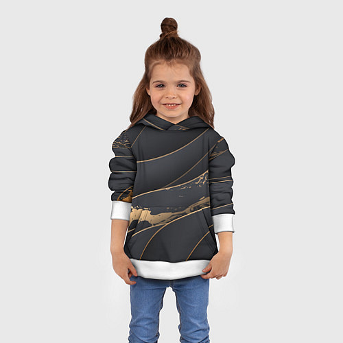 Детская толстовка Black gold / 3D-Белый – фото 4