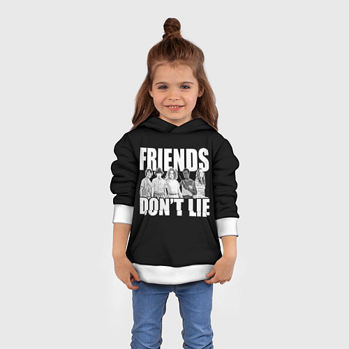 Детская толстовка Friends Dont Lie / 3D-Белый – фото 4