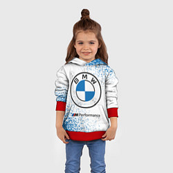 Толстовка-худи детская BMW БМВ, цвет: 3D-красный — фото 2