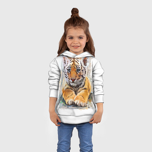 Детская толстовка Tiger Art / 3D-Белый – фото 4