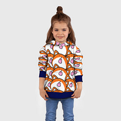 Толстовка-худи детская ЛИСИЧКИ, цвет: 3D-синий — фото 2