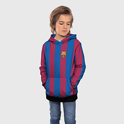 Толстовка-худи детская FC Barcelona 2021, цвет: 3D-черный — фото 2