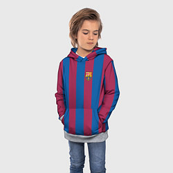 Толстовка-худи детская FC Barcelona 2021, цвет: 3D-меланж — фото 2