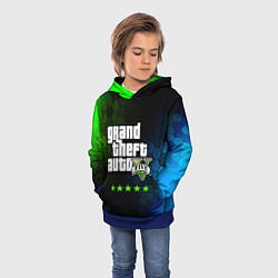 Толстовка-худи детская GTA 5 ГТА 5, цвет: 3D-синий — фото 2