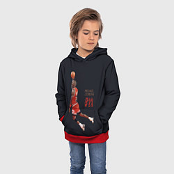 Толстовка-худи детская MICHAEL JORDAN, цвет: 3D-красный — фото 2