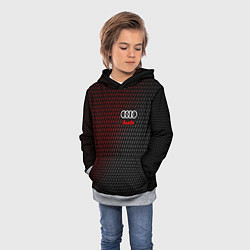 Толстовка-худи детская AUDI АУДИ, цвет: 3D-меланж — фото 2