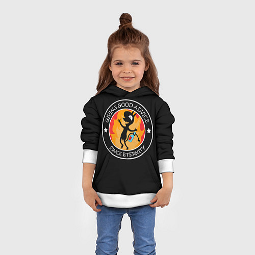 Детская толстовка ЛУЧШИЙ СОВЕТЧИК В МИРЕ / 3D-Белый – фото 4