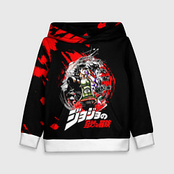 Толстовка-худи детская JoJo Bizarre Adventure, цвет: 3D-белый
