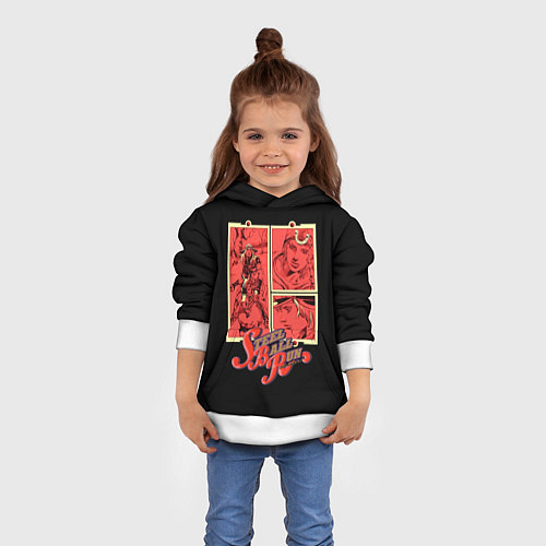 Детская толстовка JoJo Bizarre Adventure / 3D-Белый – фото 4