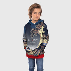 Толстовка-худи детская Ghost of Tsushima, цвет: 3D-красный — фото 2