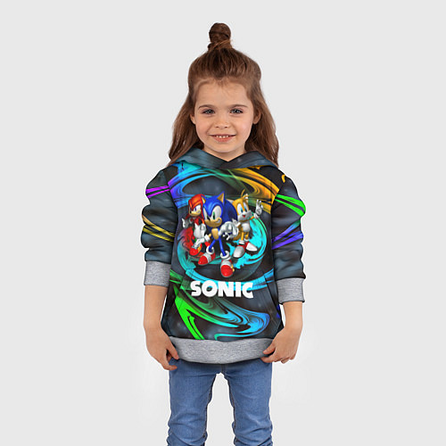 Детская толстовка SONIC TRIO / 3D-Меланж – фото 4