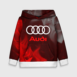 Толстовка-худи детская AUDI АУДИ, цвет: 3D-белый