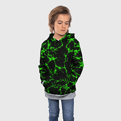Толстовка-худи детская Green Flash, цвет: 3D-меланж — фото 2