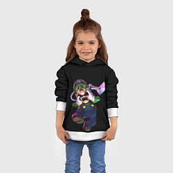 Толстовка-худи детская Mario, цвет: 3D-белый — фото 2