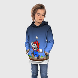 Толстовка-худи детская Mario, цвет: 3D-белый — фото 2