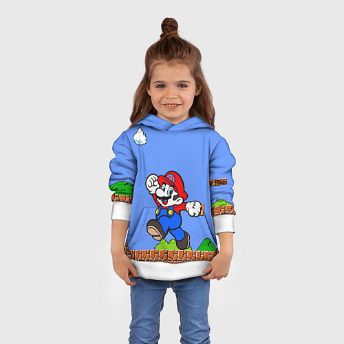 Детская толстовка Mario / 3D-Белый – фото 4