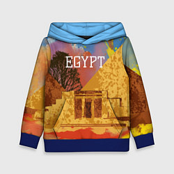 Толстовка-худи детская Египет Пирамида Хеопса, цвет: 3D-синий