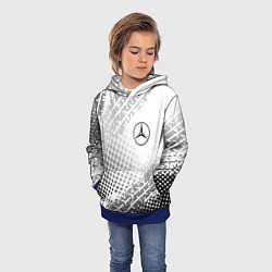 Толстовка-худи детская Mercedes-Benz, цвет: 3D-синий — фото 2