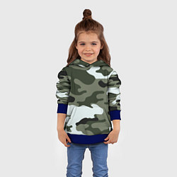 Толстовка-худи детская Camouflage 2, цвет: 3D-синий — фото 2