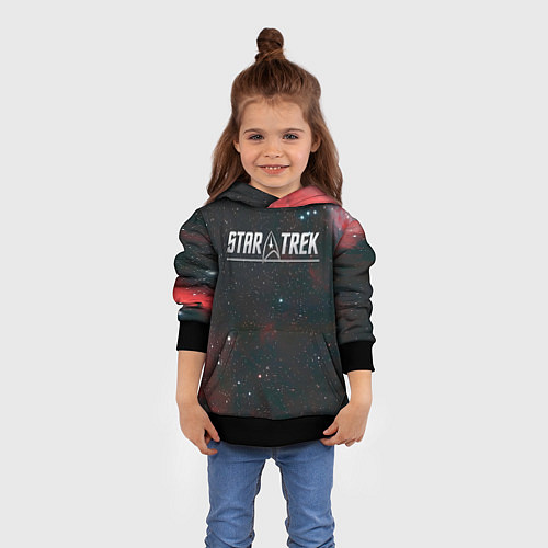 Детская толстовка Startrek iron logo and space / 3D-Черный – фото 4