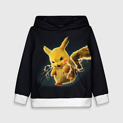 Толстовка-худи детская Pikachu Pika Pika, цвет: 3D-белый
