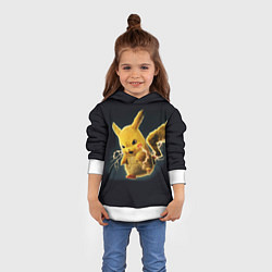 Толстовка-худи детская Pikachu Pika Pika, цвет: 3D-белый — фото 2