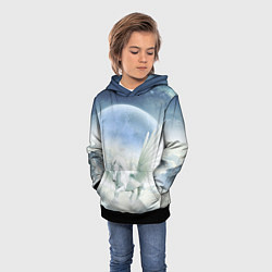 Толстовка-худи детская Пегас, цвет: 3D-черный — фото 2