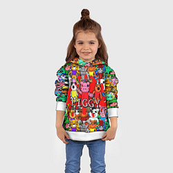 Толстовка-худи детская ROBLOX PIGGY, цвет: 3D-белый — фото 2