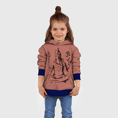 Детская толстовка Бог Шива / 3D-Синий – фото 4
