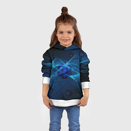 Детская толстовка Атом / 3D-Белый – фото 4