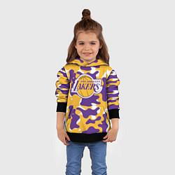 Толстовка-худи детская LA LAKERS ЛЕЙКЕРС, цвет: 3D-черный — фото 2
