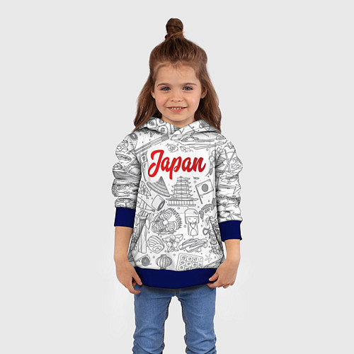 Детская толстовка Япония Z / 3D-Синий – фото 4