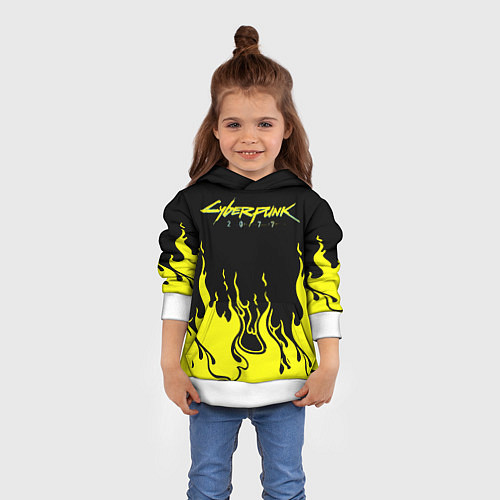 Детская толстовка CYBERPUNK 2077 / 3D-Белый – фото 4