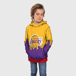 Толстовка-худи детская LOS ANGELES LAKERS, цвет: 3D-красный — фото 2