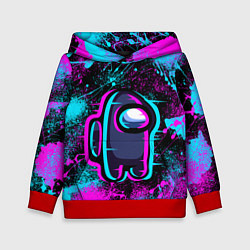 Толстовка-худи детская NEON AMONG US, цвет: 3D-красный