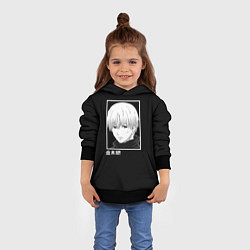 Толстовка-худи детская Кен Канеки, цвет: 3D-черный — фото 2