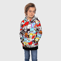 Толстовка-худи детская BTS BT21, цвет: 3D-черный — фото 2