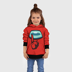 Толстовка-худи детская AMONG US, цвет: 3D-черный — фото 2