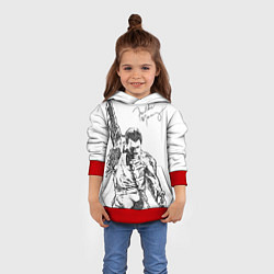 Толстовка-худи детская Freddie Mercury, цвет: 3D-красный — фото 2